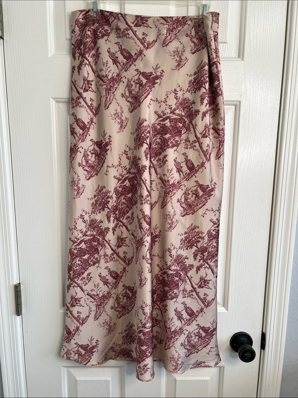 Maison Amory Romance Slip Skirt Luxembourg blush toile print silky large